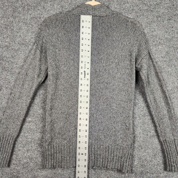 ANN TAYLOR LOFT 254194 Gray Cable Knit Wool Blend Pullover Sweater SIZE S - Picture 4 of 12